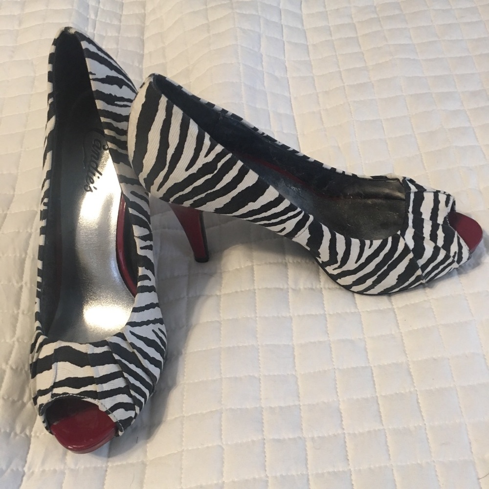 Zebra print and red heels